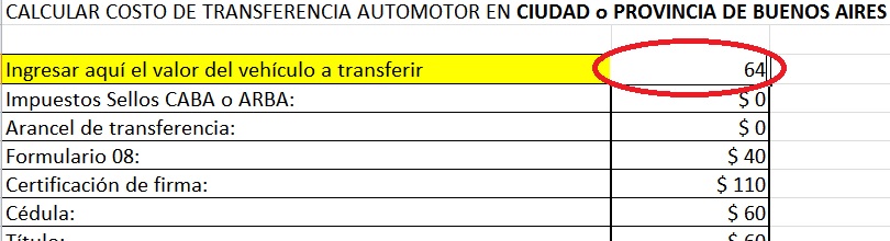 Calcular transferencia moto argentina